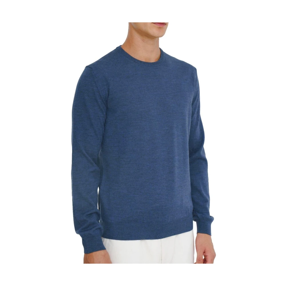 Ferrante Men's Blue Round-Neck Knitwear, Xl, Crew Neck Jumper