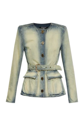 Denim Belted Blazer