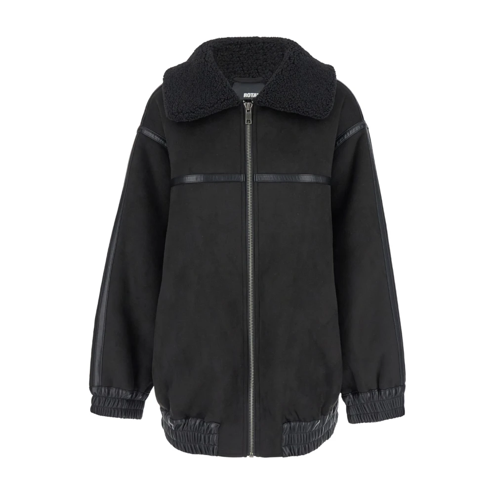 Rotate Birger Christensen Zwarte Oversized Bomberjack Black Dames