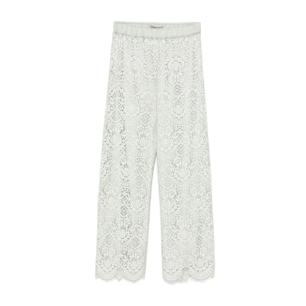D.Exterior Mintgroene Elastische Taillebroek Green Dames