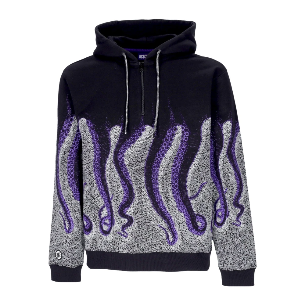 Octopus Overal Rits Hoodie Zwart Multicolor Heren