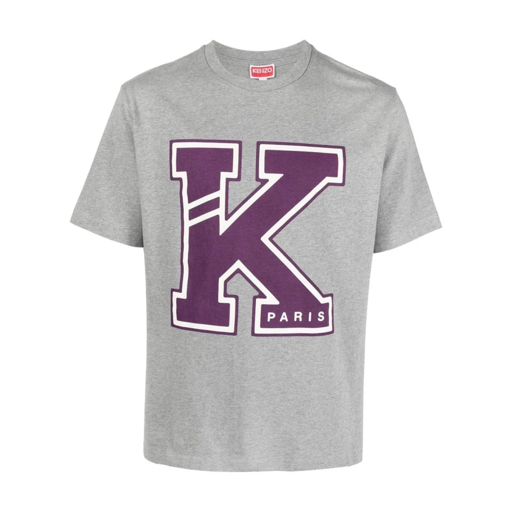 Kenzo K Print T-Shirt Gray Heren