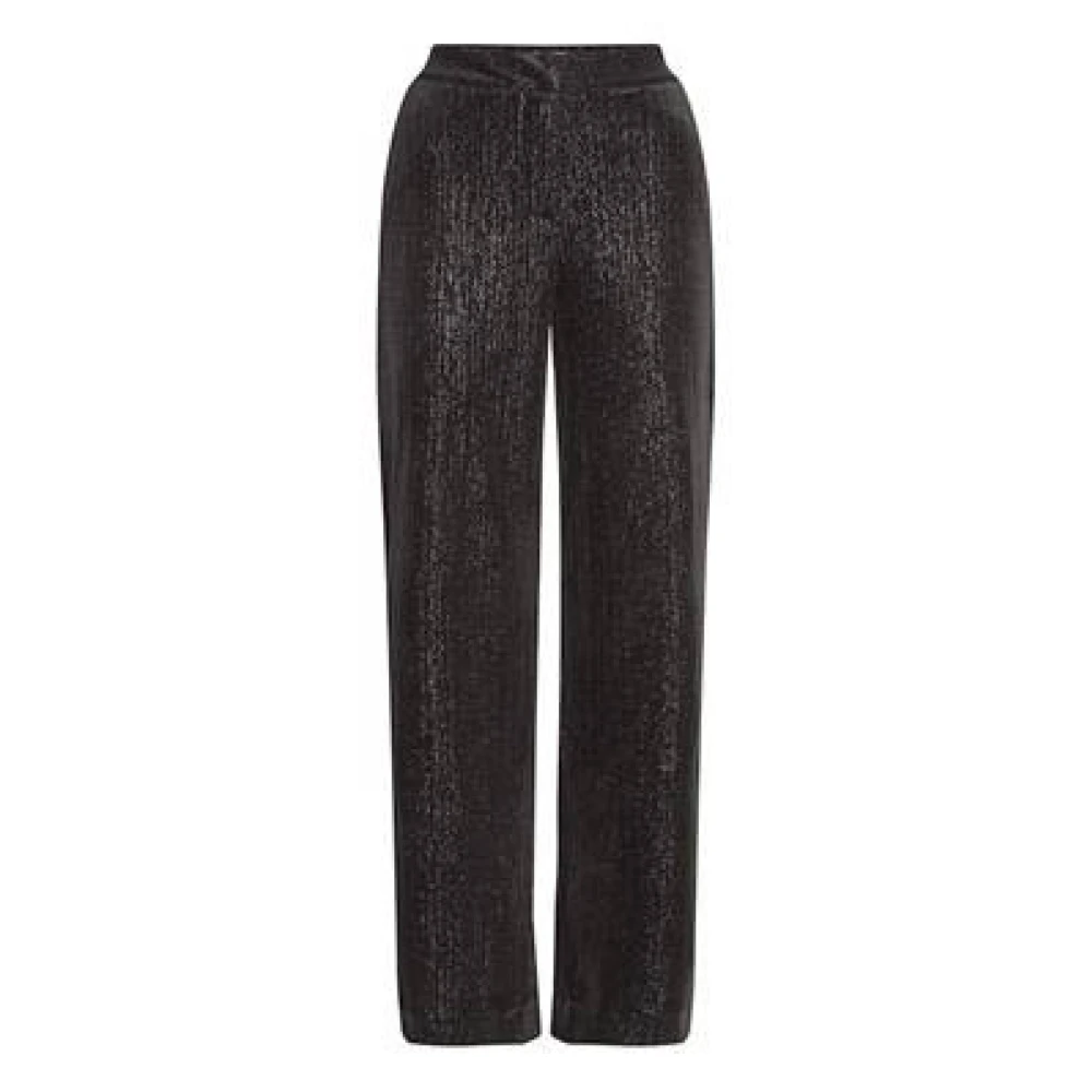 Ichi Glamour Zwarte Broek Black Dames