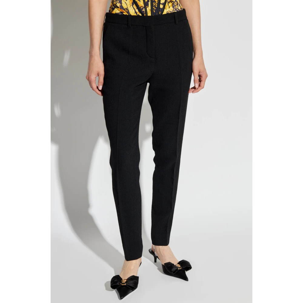 Versace Geplooide broek Black Dames