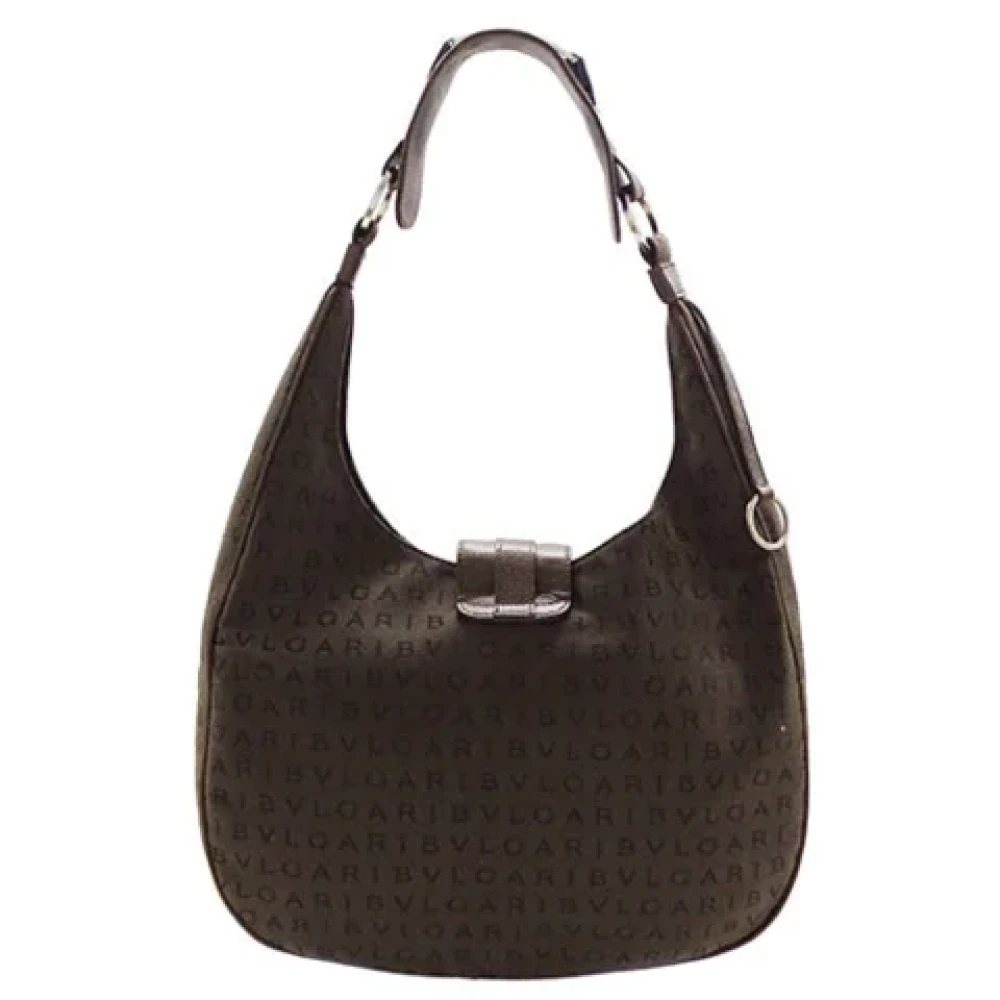 Bvlgari Vintage Pre-owned Canvas shoulder-bags Brown Dames