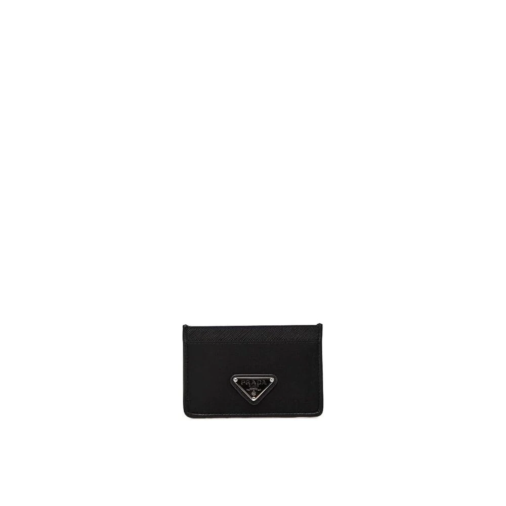 Prada Women's Black Wallets & Cardholders, One Size, Nylon Cardholder