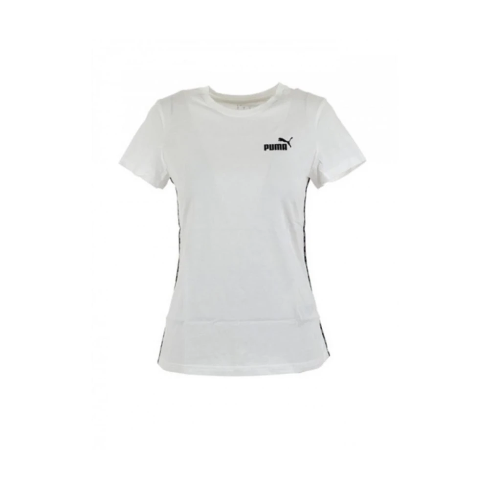 Puma Katoenen T-shirt met korte mouwen White Dames