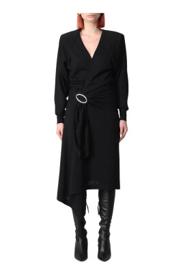black-asymmetrical-midi-dress-with-buckle