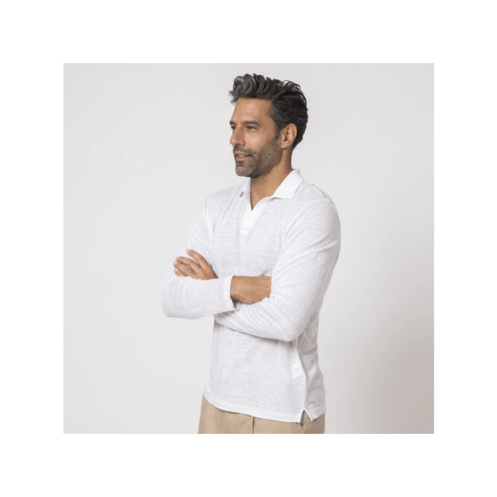 Gran Sasso Polo Shirts White Heren