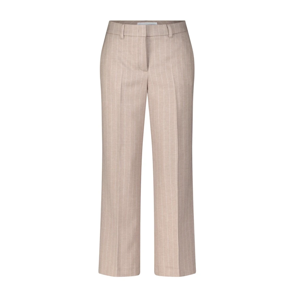 RAFFAELLO ROSSI Gestreepte loszittende broek Brown Dames