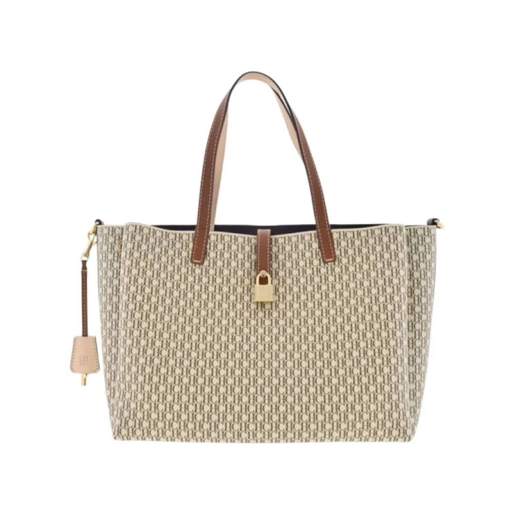 Carolina Herrera Matryoshka Locked All Day Shopping Tas Beige Dames