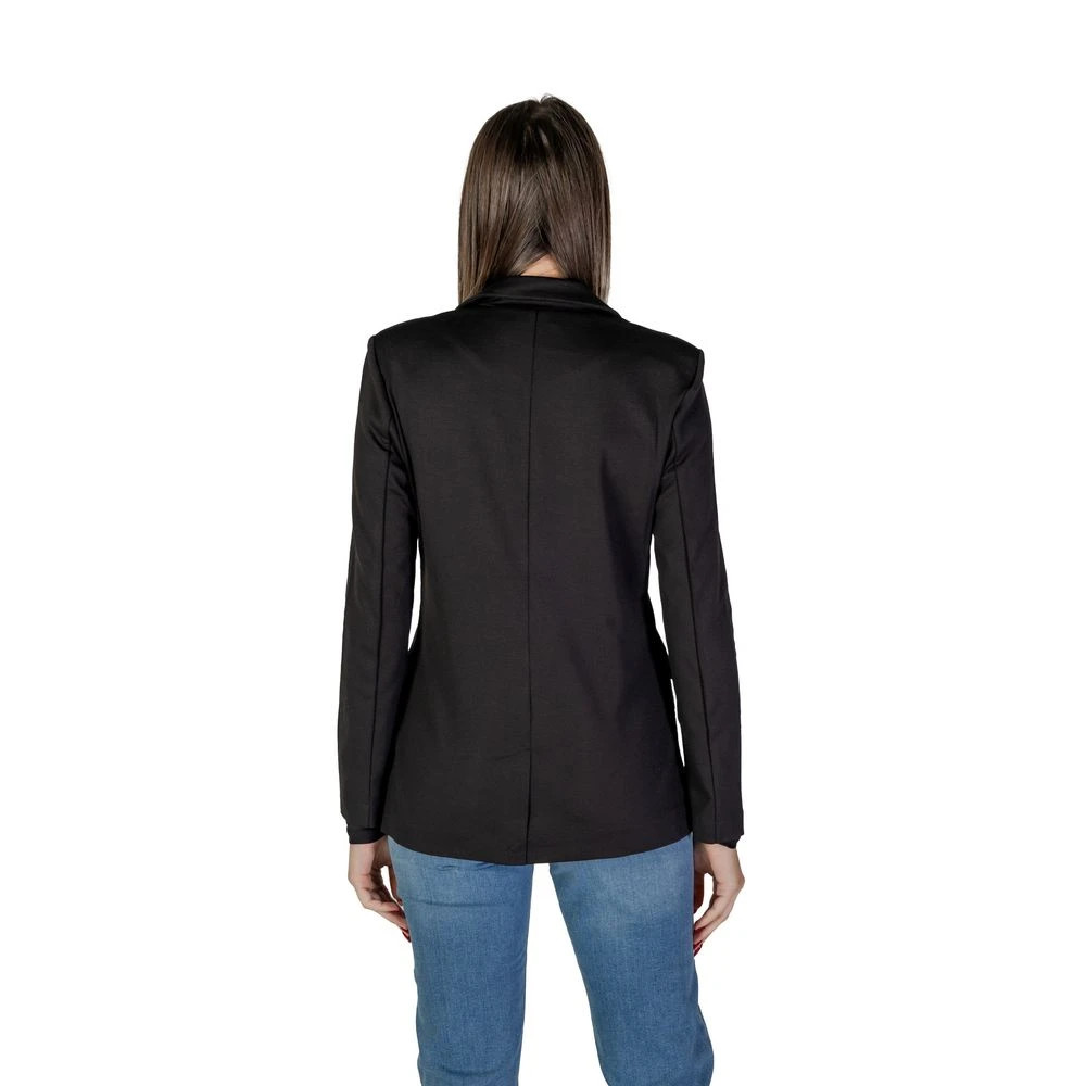 Ichi Zwarte Polyester Blazer Herfst Winter Collectie Black Dames