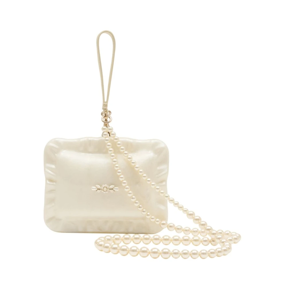 Simone Rocha Beige Pearl Crossbody Pillowcase Bag - Female - Clutches - One Size - Bags
