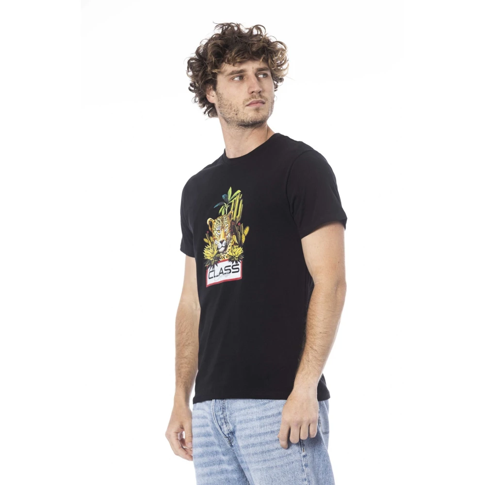 Cavalli Class Korte Mouw Logo Print T-shirt Black Heren