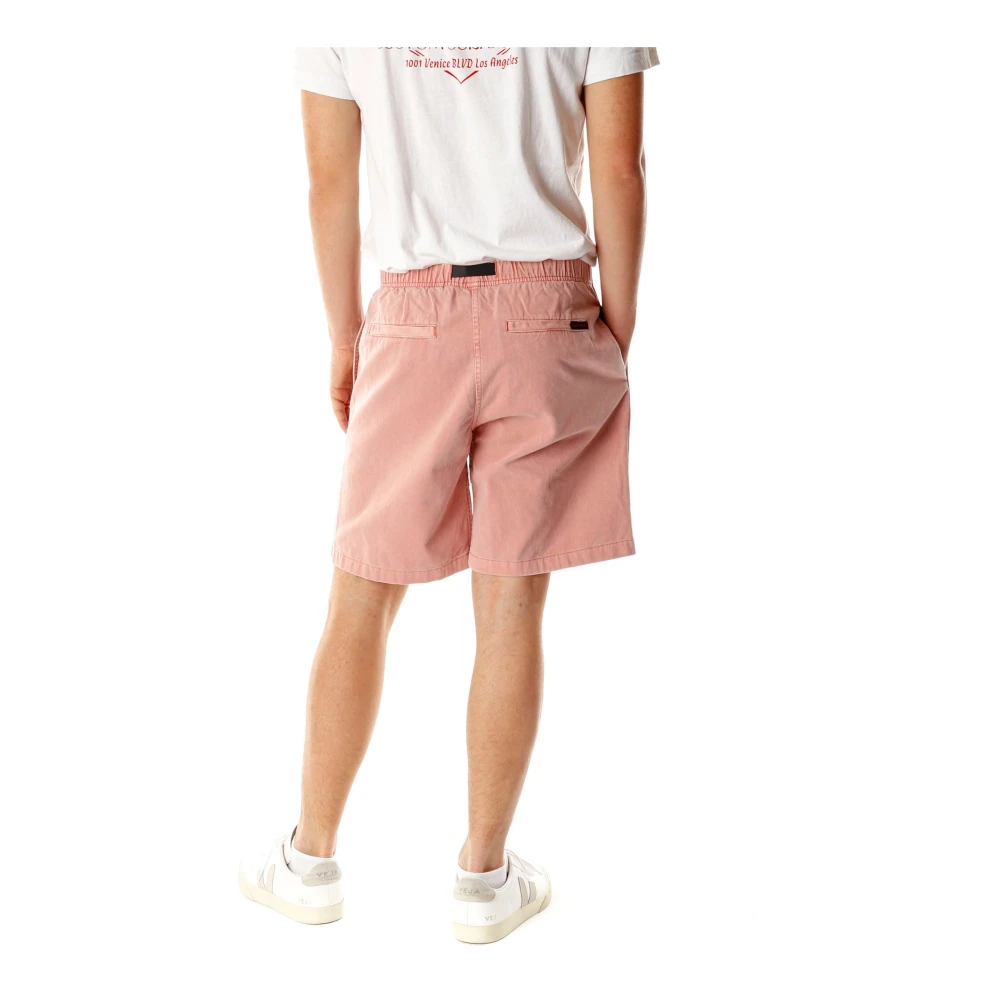 Gramicci Shorts met middelhoge taille en riem Pink Heren