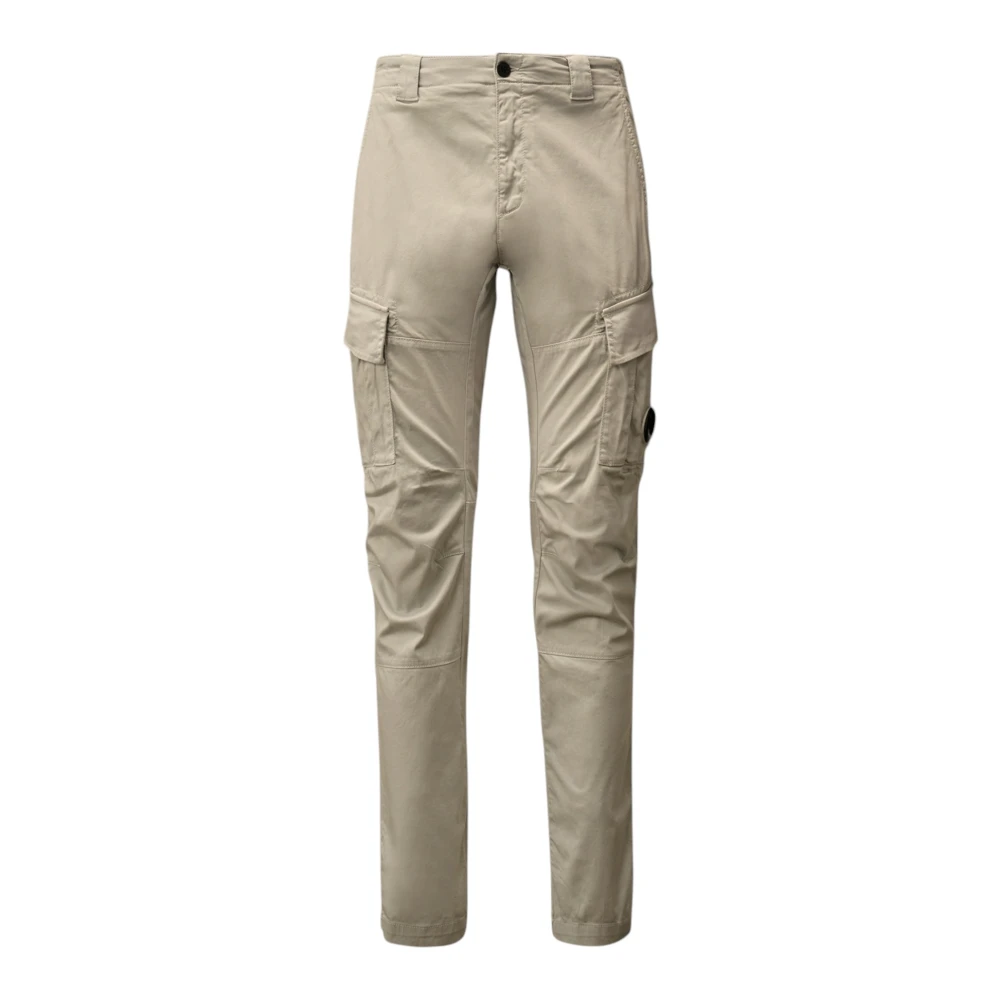 C.P. Company Cargo Lens Broek in Sateen Stretch Beige Heren