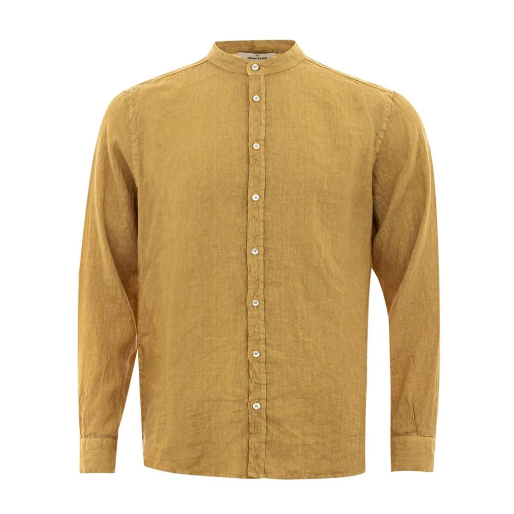 Gran Sasso Casual Linnen Overhemd Yellow Heren