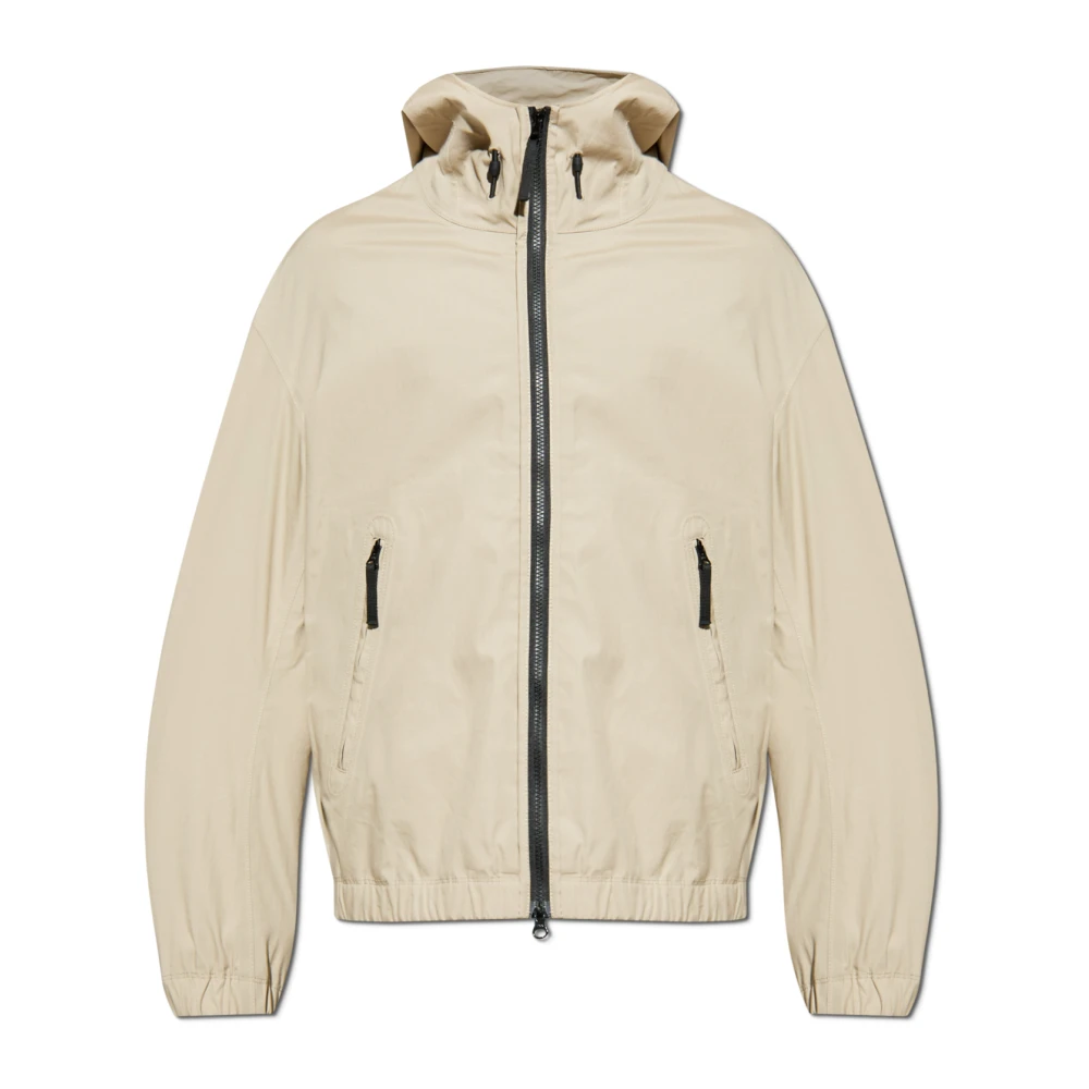 Stone Island Beige Watro-TC Jas met Capuchon Beige Heren