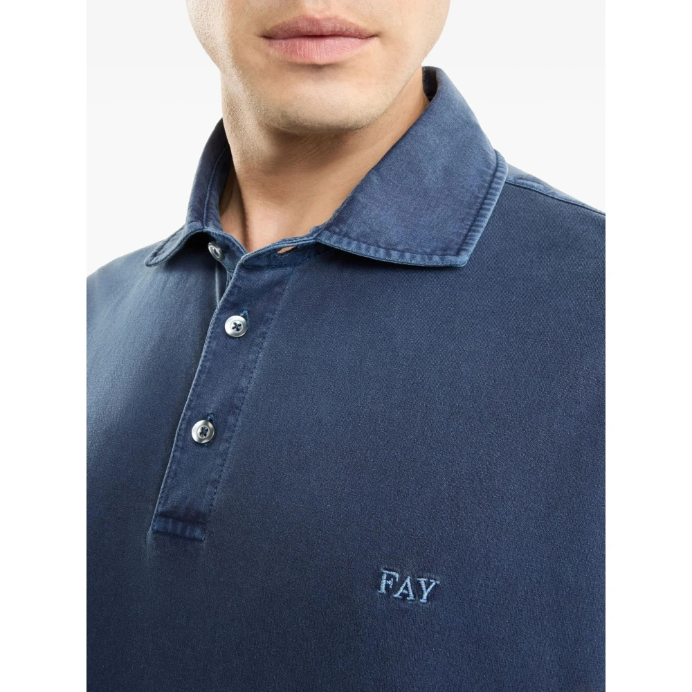 Fay Klassieke Polo in Marineblauw Blue Heren