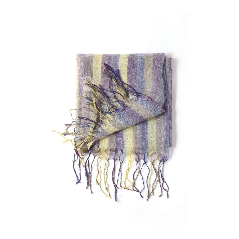 Lancaster Multicolor Linnen Katoenen Sjaal met Wijzerplaat Multicolor Dames