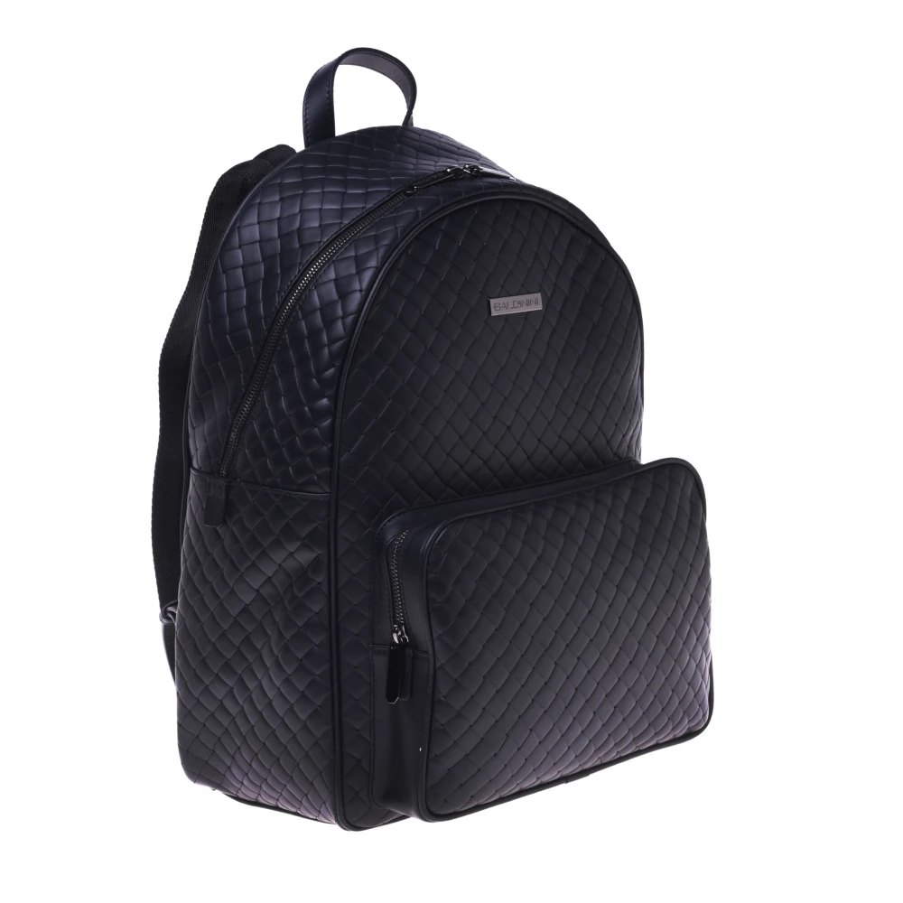 Baldinini Rugzak met Geweven Print Black Heren