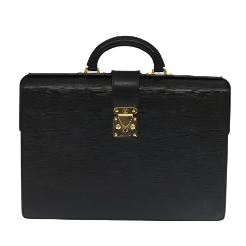 Louis Vuitton Vintage Pre-owned Leather briefcases Black Dames