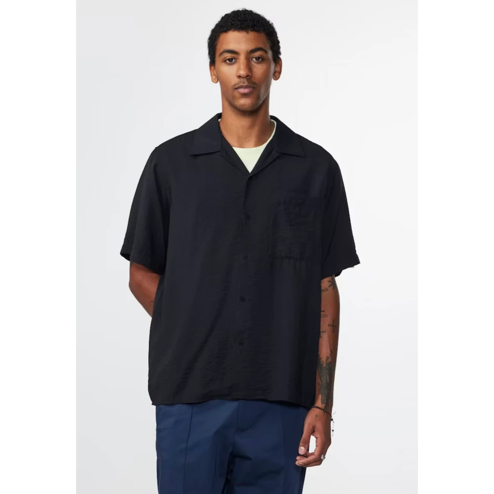 Nn07 Korte Mouw Zwarte Overhemd Black Heren