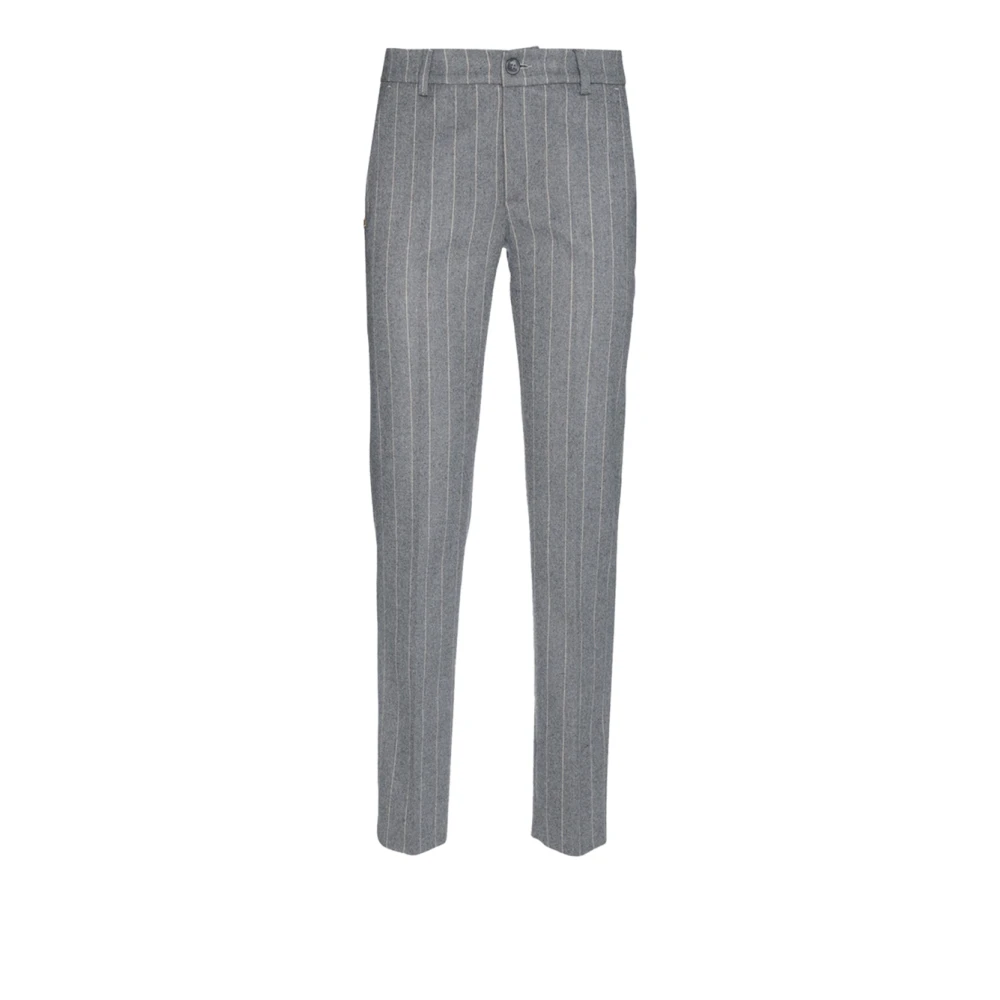 Manila Grace Slim Fit Chino Broek in Grijs Gray Dames