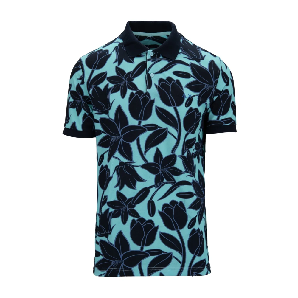Sun68 Heren Bloemen Polo Shirt Multicolor Heren