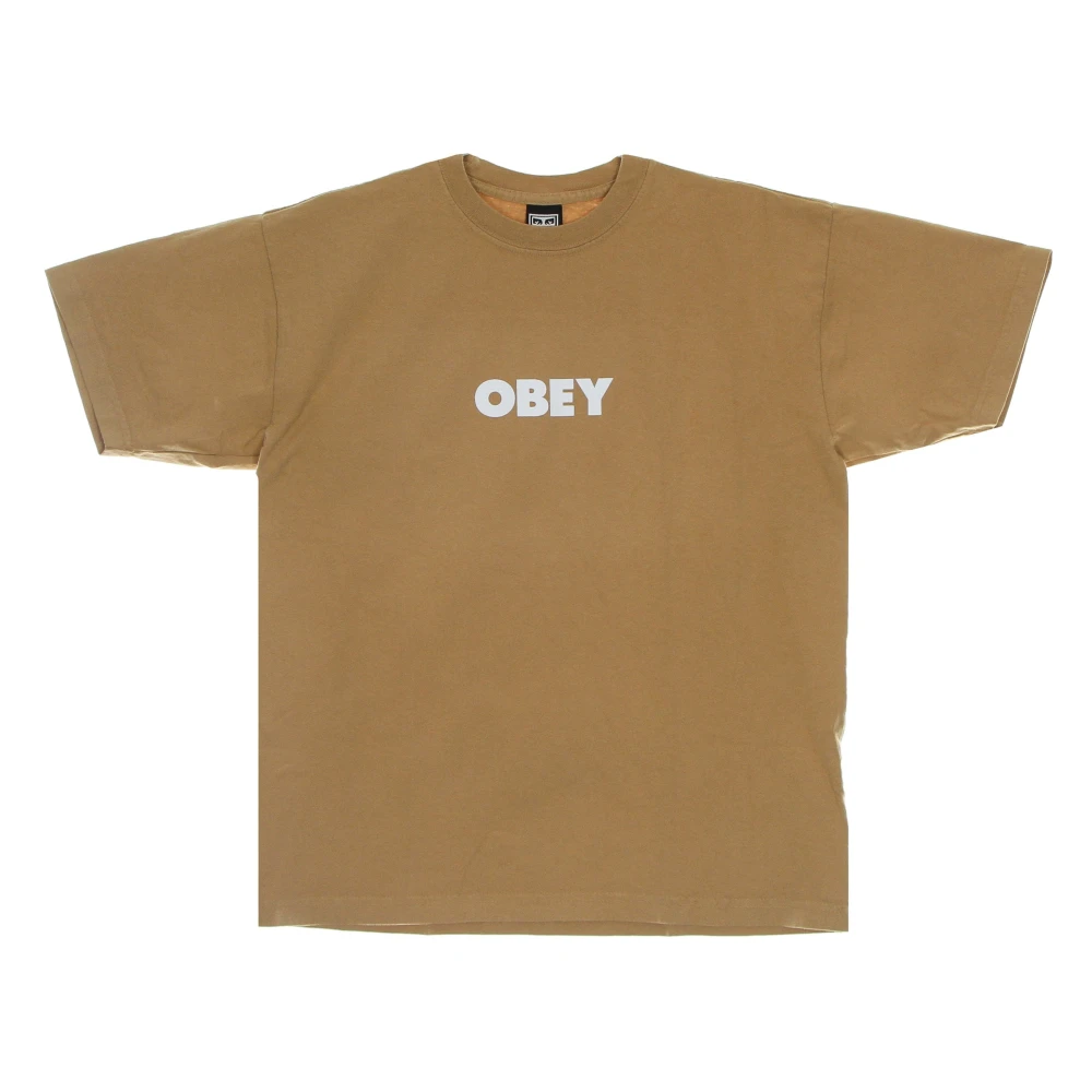 Obey Gedurfde Pigmentverf Tee met Konijnen Brown Heren