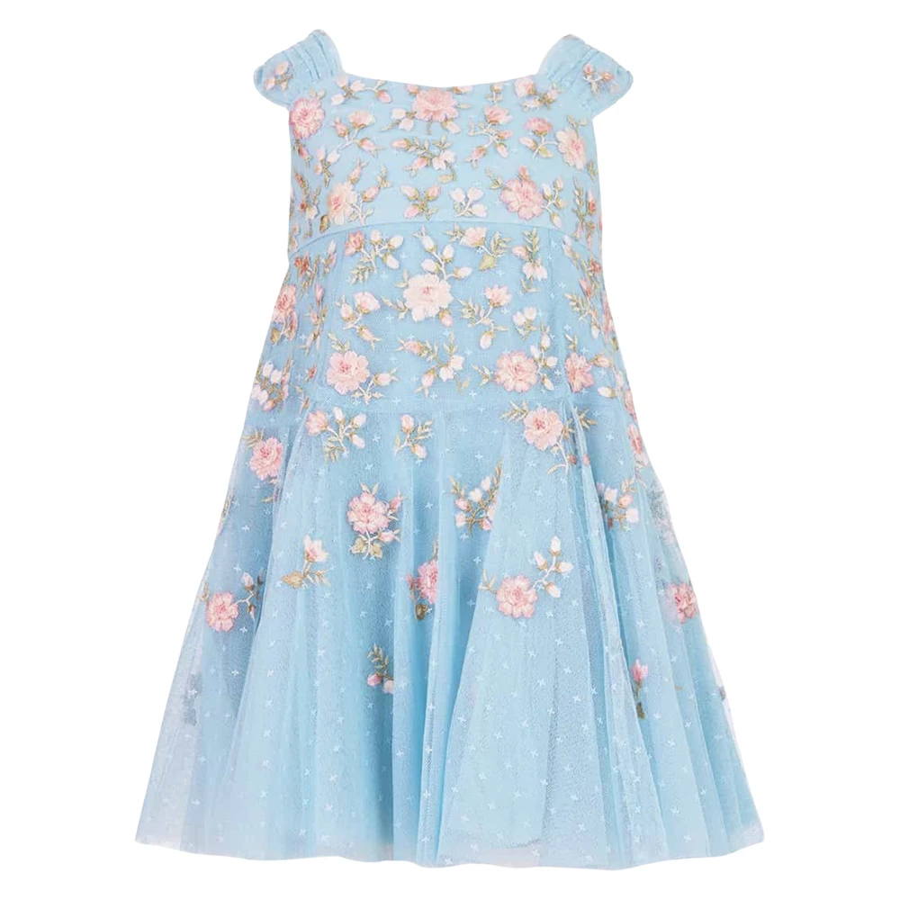 Needle & Thread Mayflower Ditsy Dress - Unisex - Kids Occasion Wear - Blue - 6 Y | 116 Cm - Kids