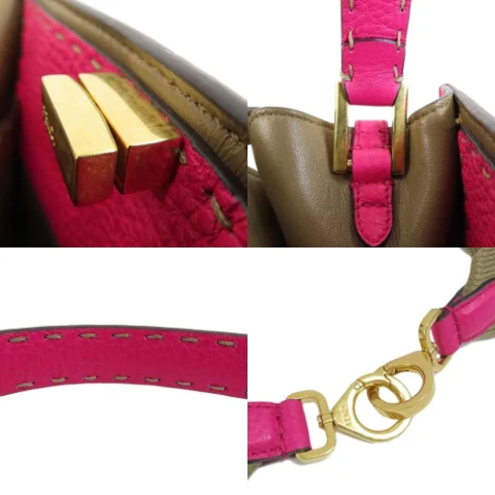 Fendi Vintage Pre-owned Leather handbags Pink Dames