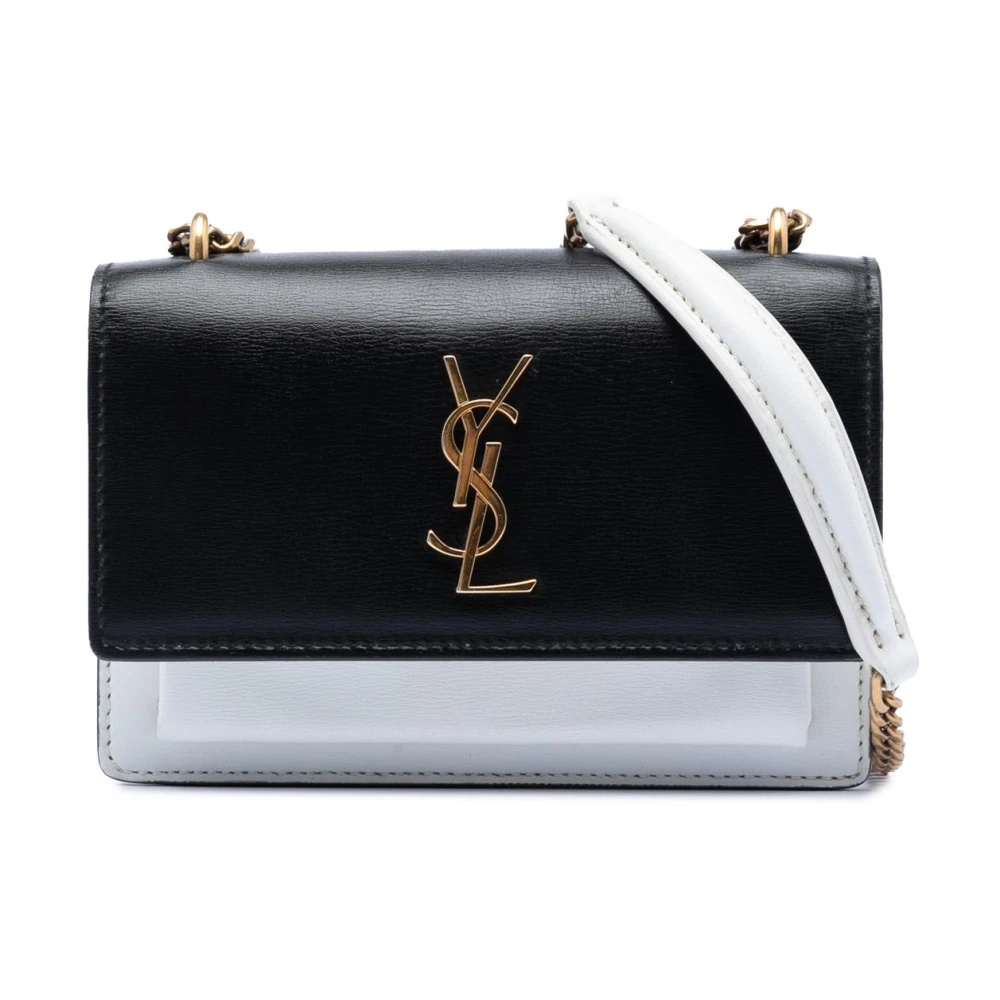 Saint Laurent Vintage Women's Black Pre-Owned Chain Detail Bag