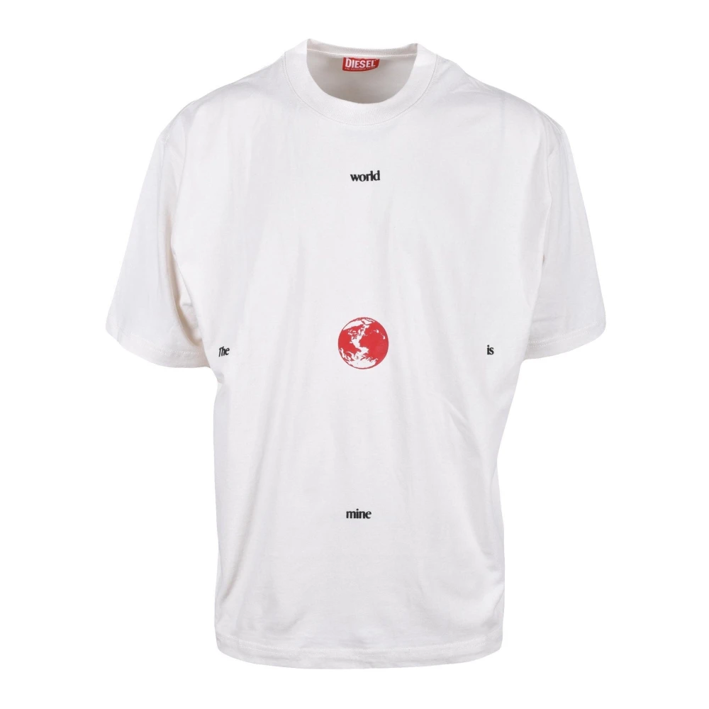 Diesel Katoenen T-shirt White Heren