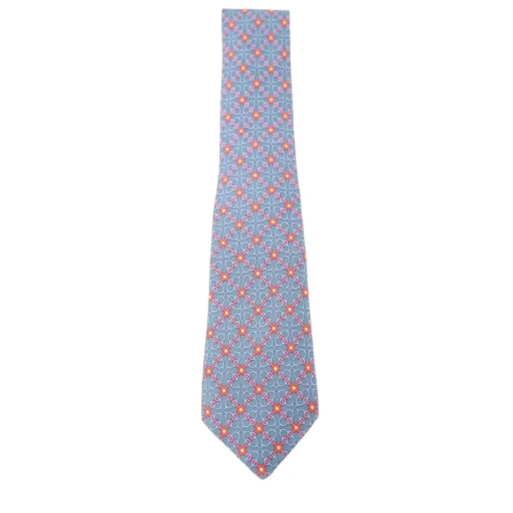 Hermès Vintage Pre-owned Silk home-office Blue Heren