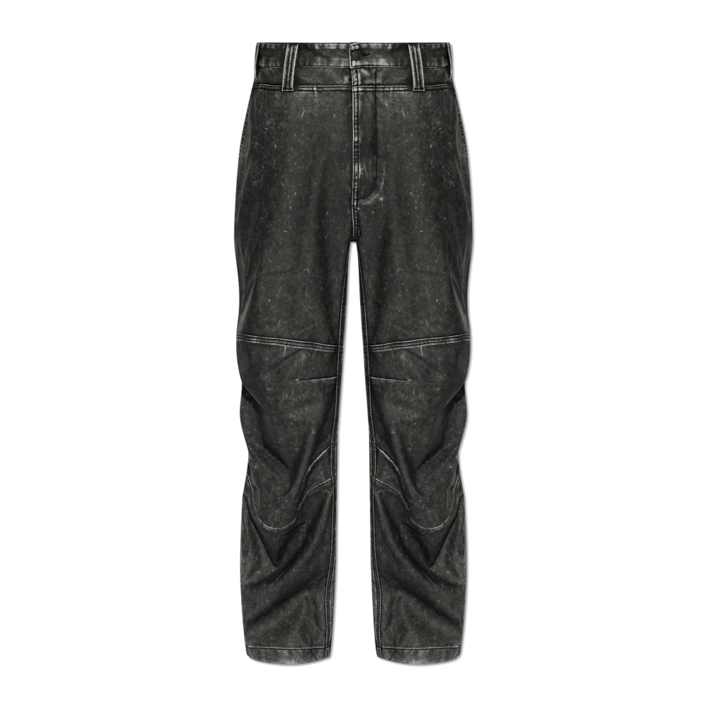 Diesel Uomo Nero Pantaloni, L, New,