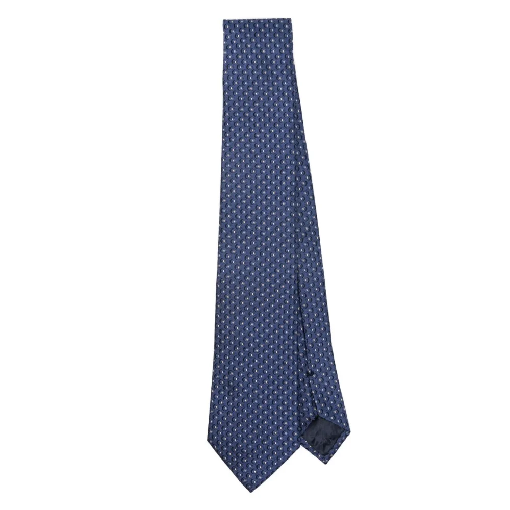 Emporio Armani Elegante Zijden Stropdas voor Mannen Blue Heren