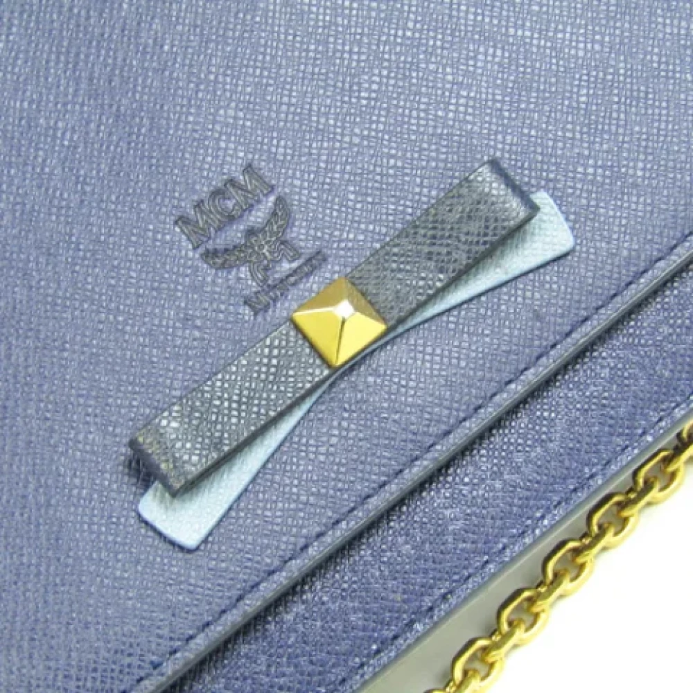 MCM Pre-owned Leather wallets Blue Dames