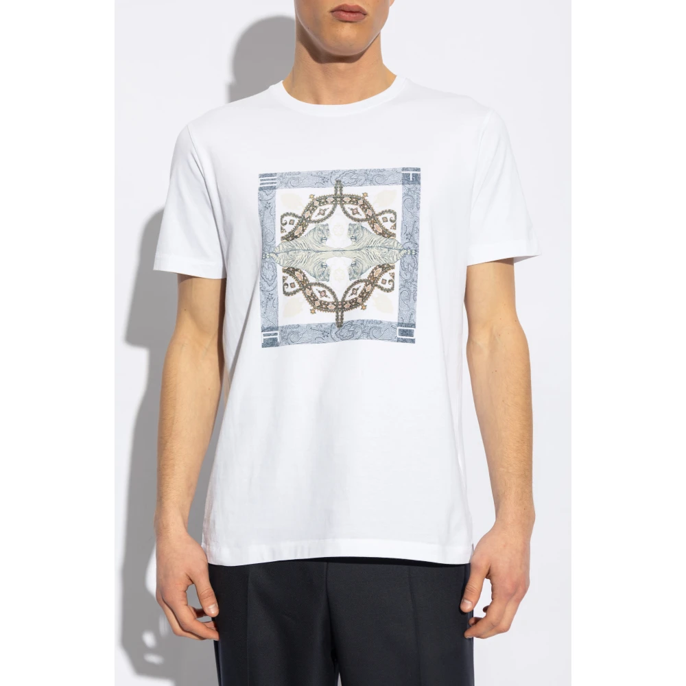 ETRO T-shirt met print White Heren