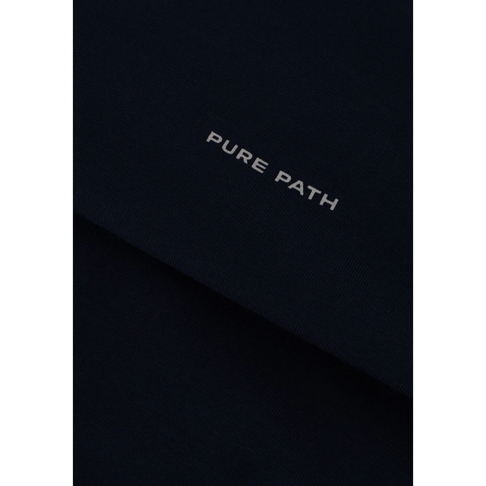 Pure Path Heren Regular Fit Crewneck T-shirt Blue Heren