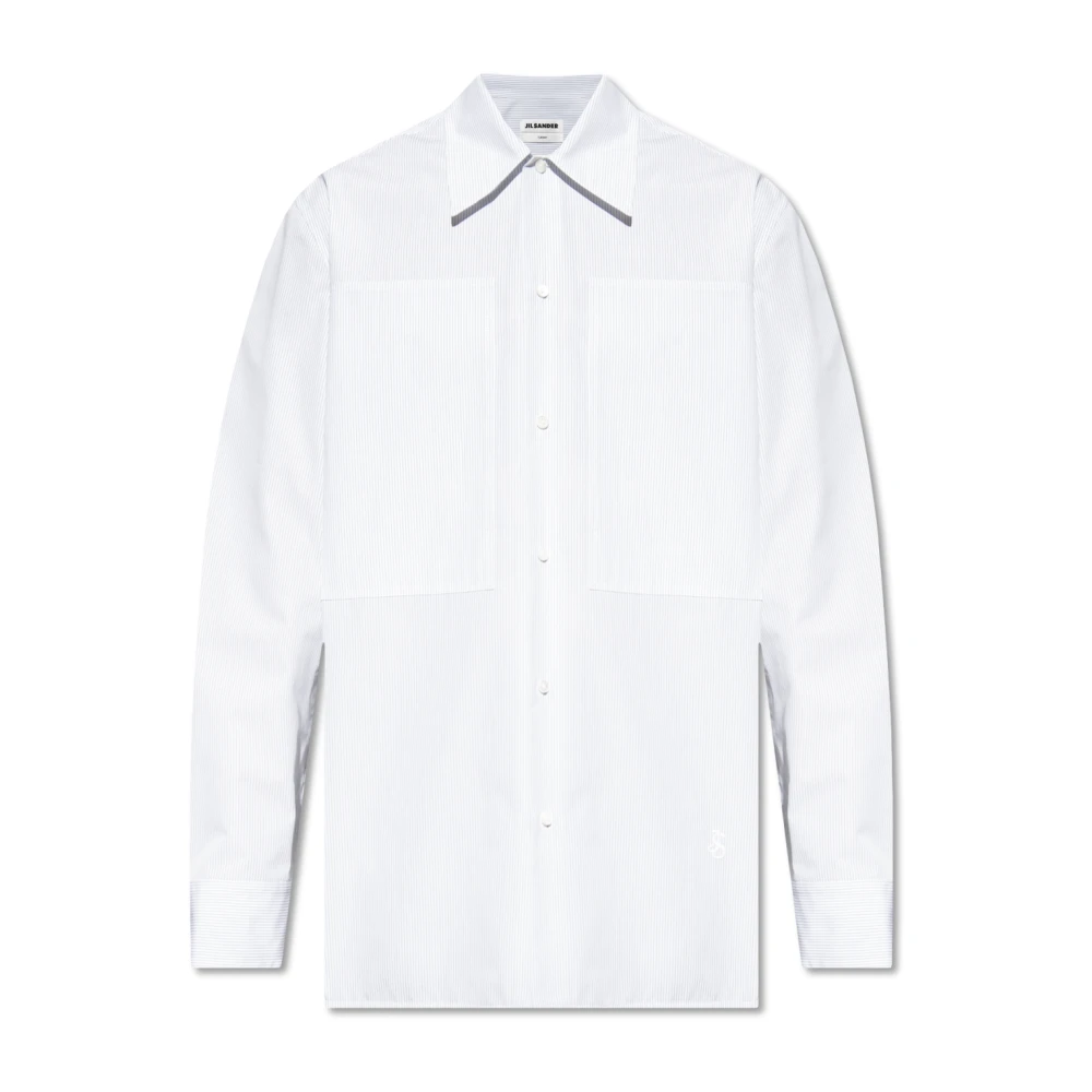 Jil Sander Randig skjorta White, Herr