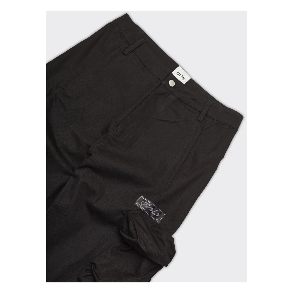 Arte Antwerp 3D Zakken Cargo Nylon Broek Zwart Black Heren