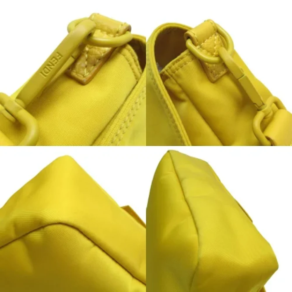 Fendi Vintage Pre-owned Nylon shoulder-bags Yellow Heren