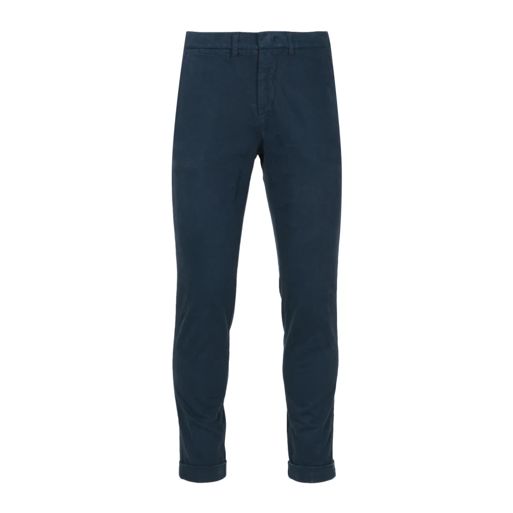 Fay Blauwe Katoenen Broek met Logo Blue Heren