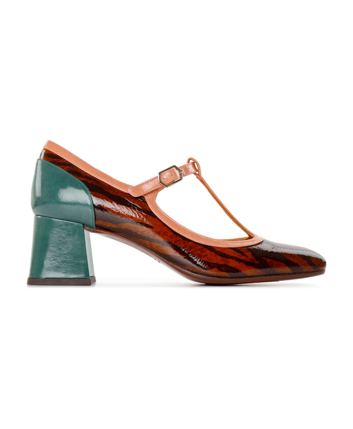 chaussure-en-cuir-verni-multicolore-avec-boucle