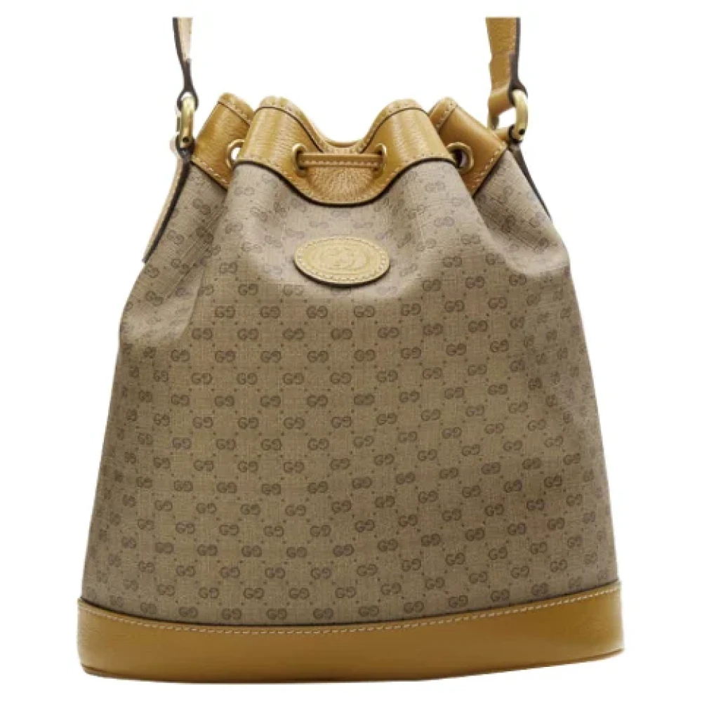 Gucci Vintage Pre-owned Canvas gucci-bags Brown Dames