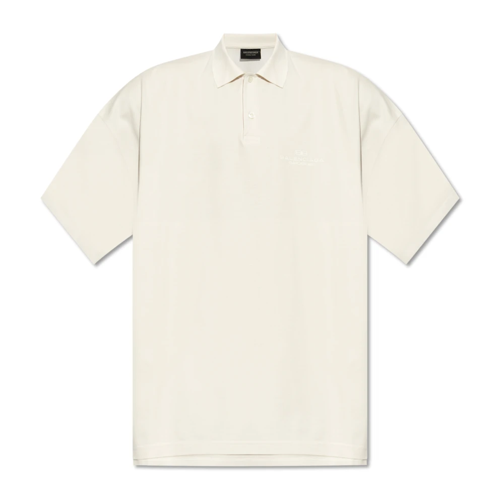 Balenciaga Polo met Logo Beige Heren