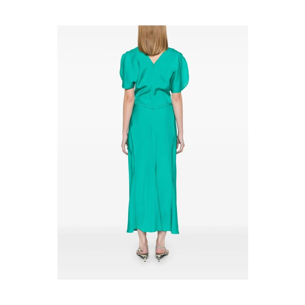 Victoria Beckham Groene Jurk met Plooien Green Dames