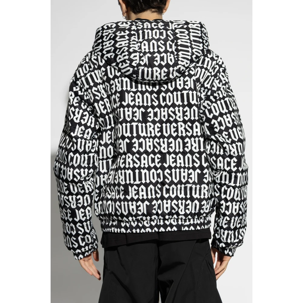 Versace Jeans Couture Omkeerbare jas met logo Black Heren