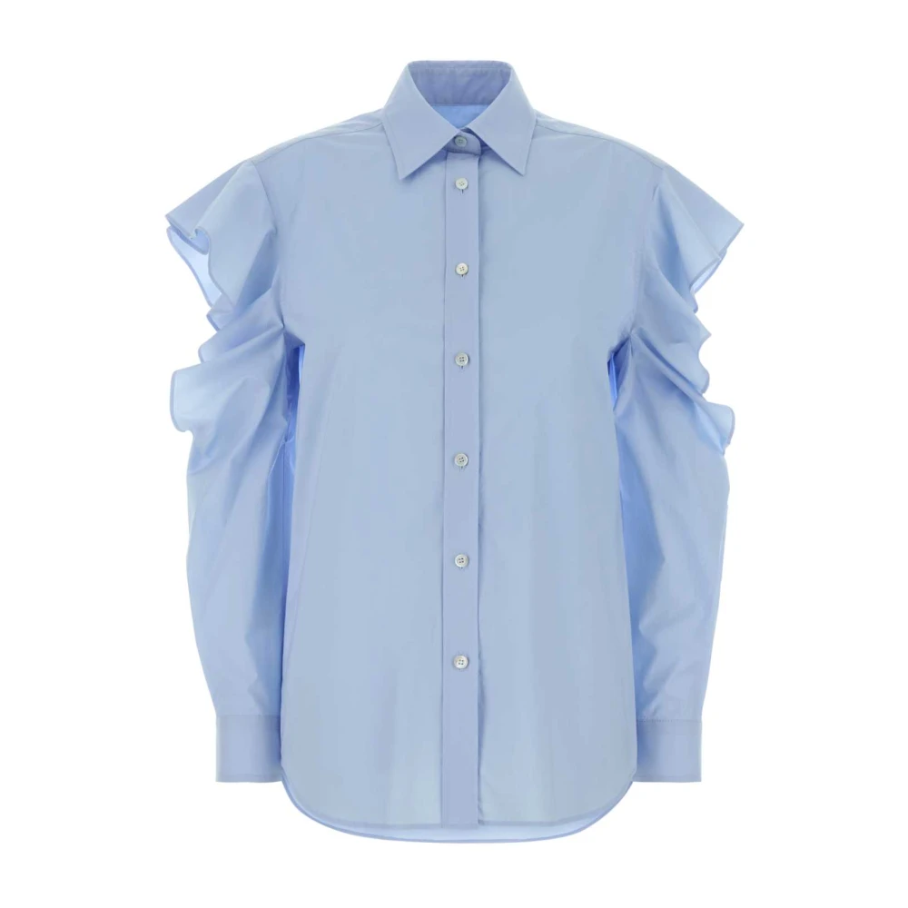 Moschino Women's Blue Stretch Cotton Poplin Shirt - Shirts - S - Blouses & Shirts